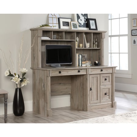 Sauder Computer Desk With Hutch, 23.54 in D X 56.5 in H, 59.49 in W X Engineered wood 424814